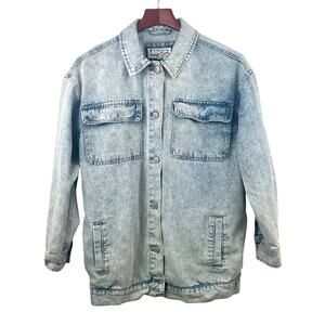 Vintage 90s Mens Jacket‎ Sz S Oversized Shacket Denim Hipster Grunge Cowboy Barn